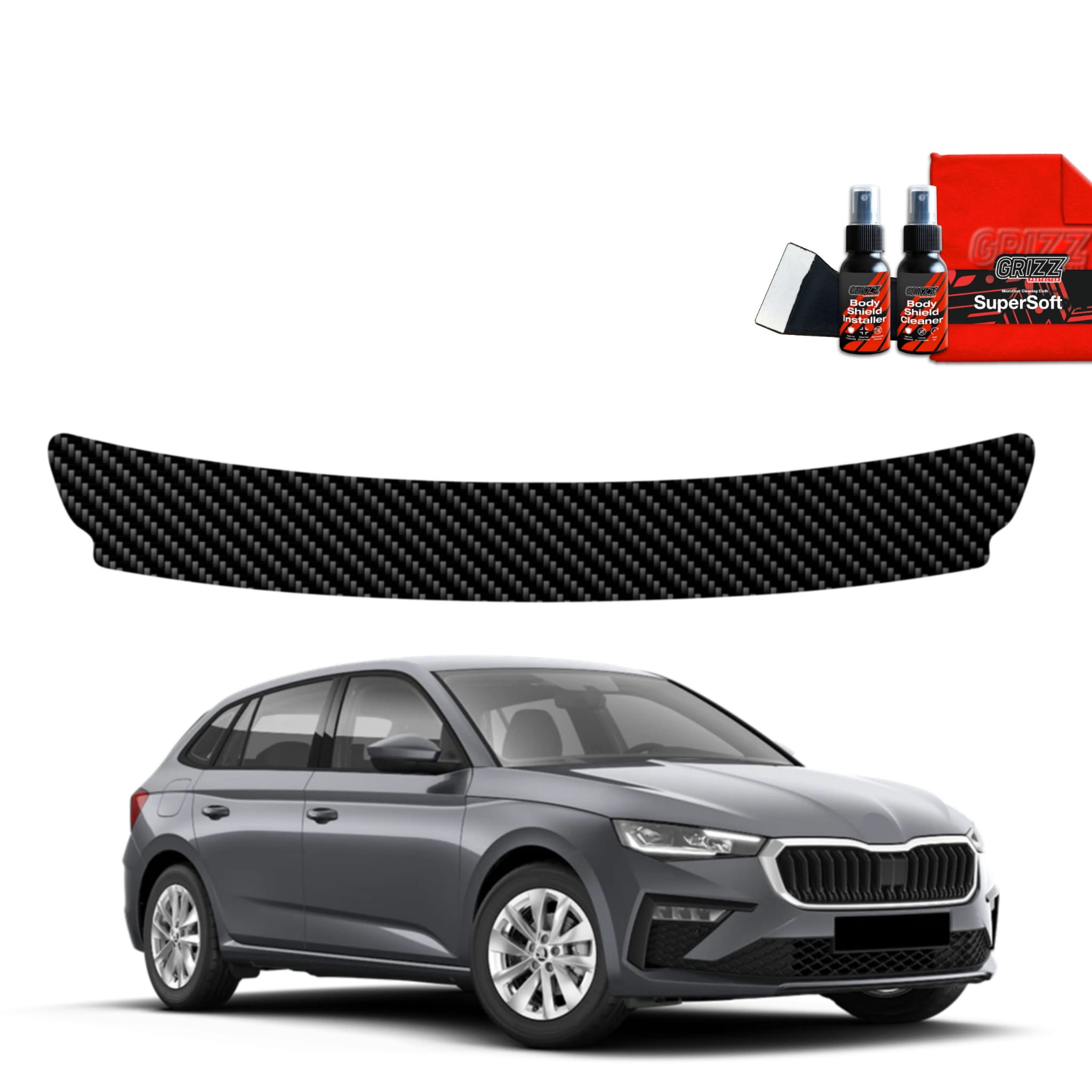Folia karbonowa Grizz Protector na próg bagażnika do Skoda Scala (2023-2026)