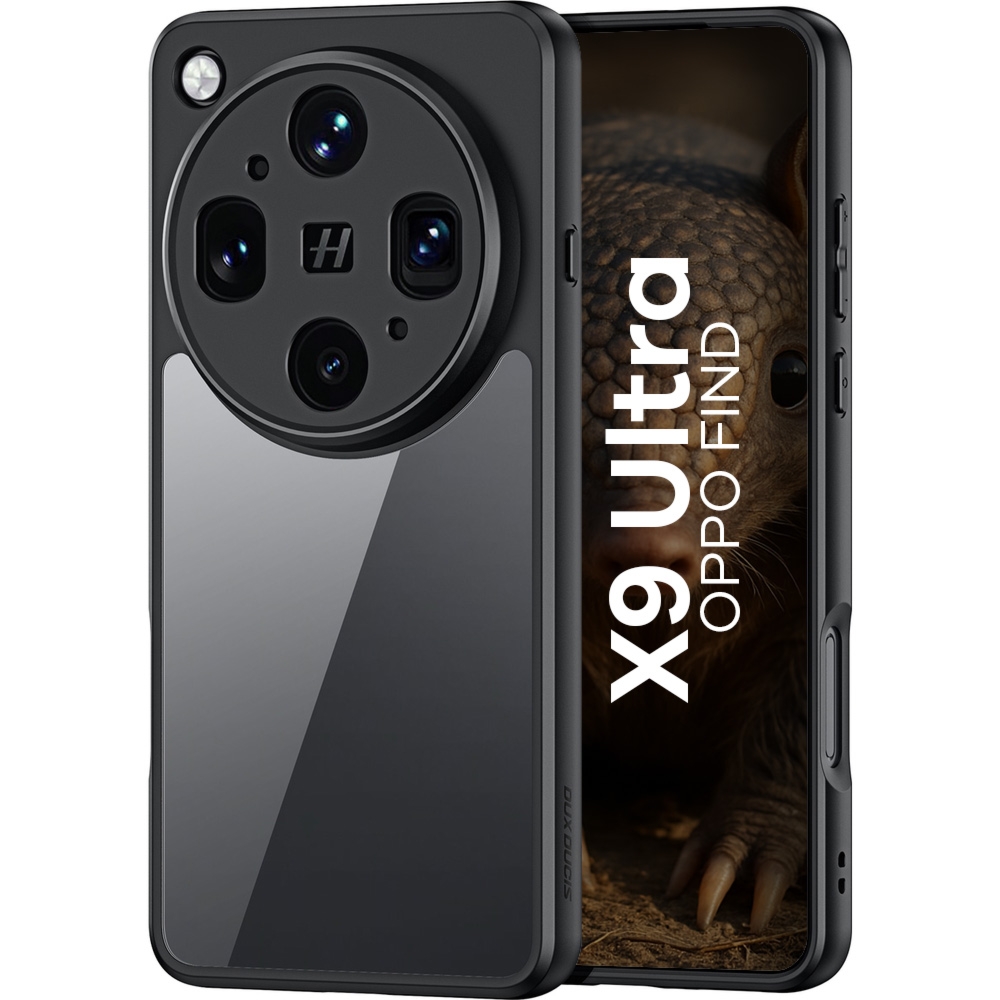 Etui Dux Ducis AIMO do Oppo Find X9 Ultra, przezroczyste z czarną ramką