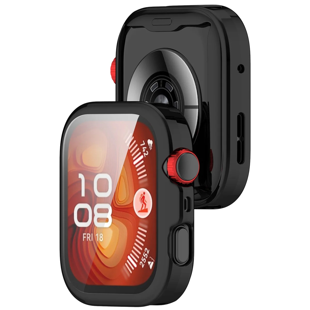 Etui z osłoną ekranu Bizon Case Watch Felipe do Huawei Watch Fit 5 Pro, czarne