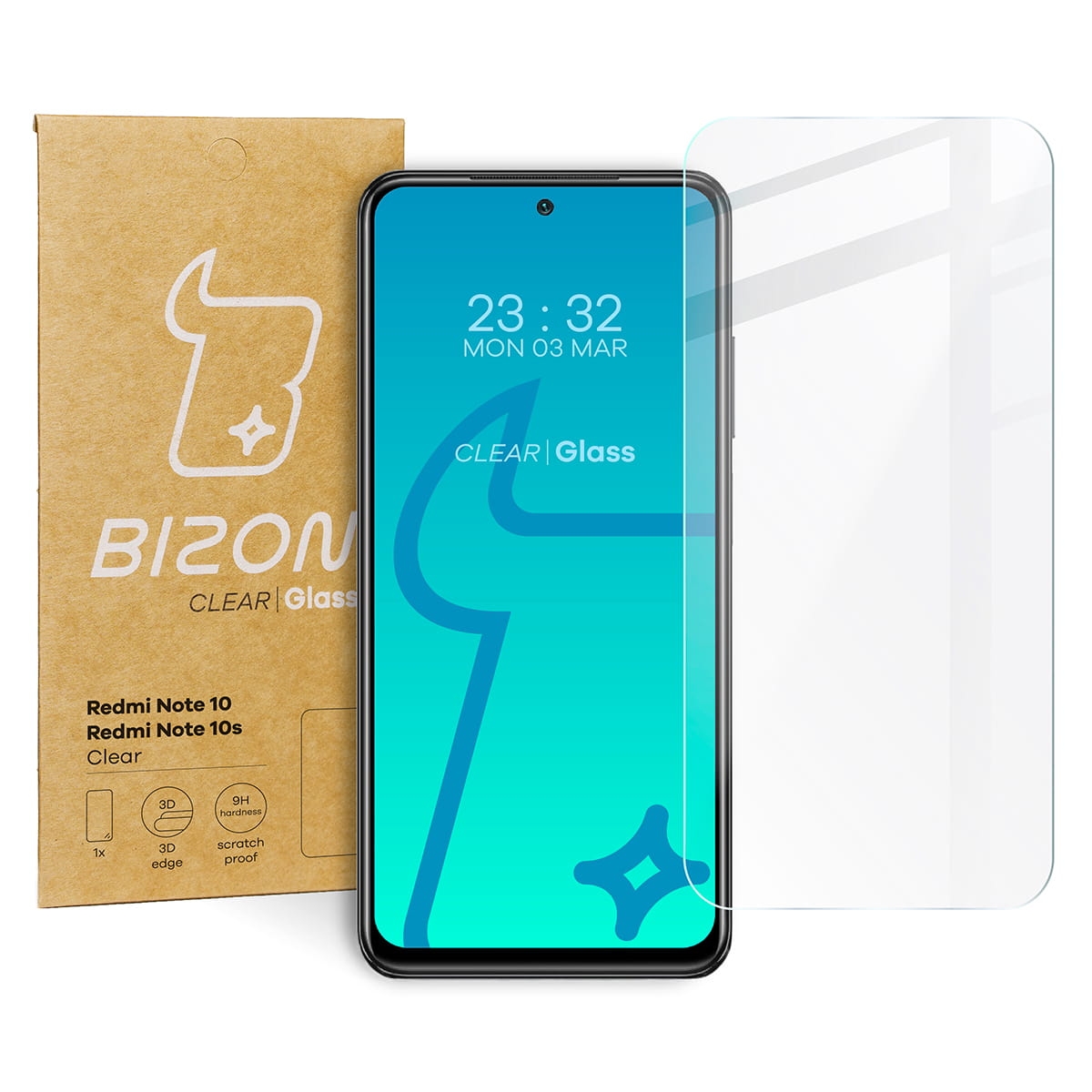 Image of Szkło hartowane Bizon Glass Clear do Xiaomi Redmi Note 10 / 10s