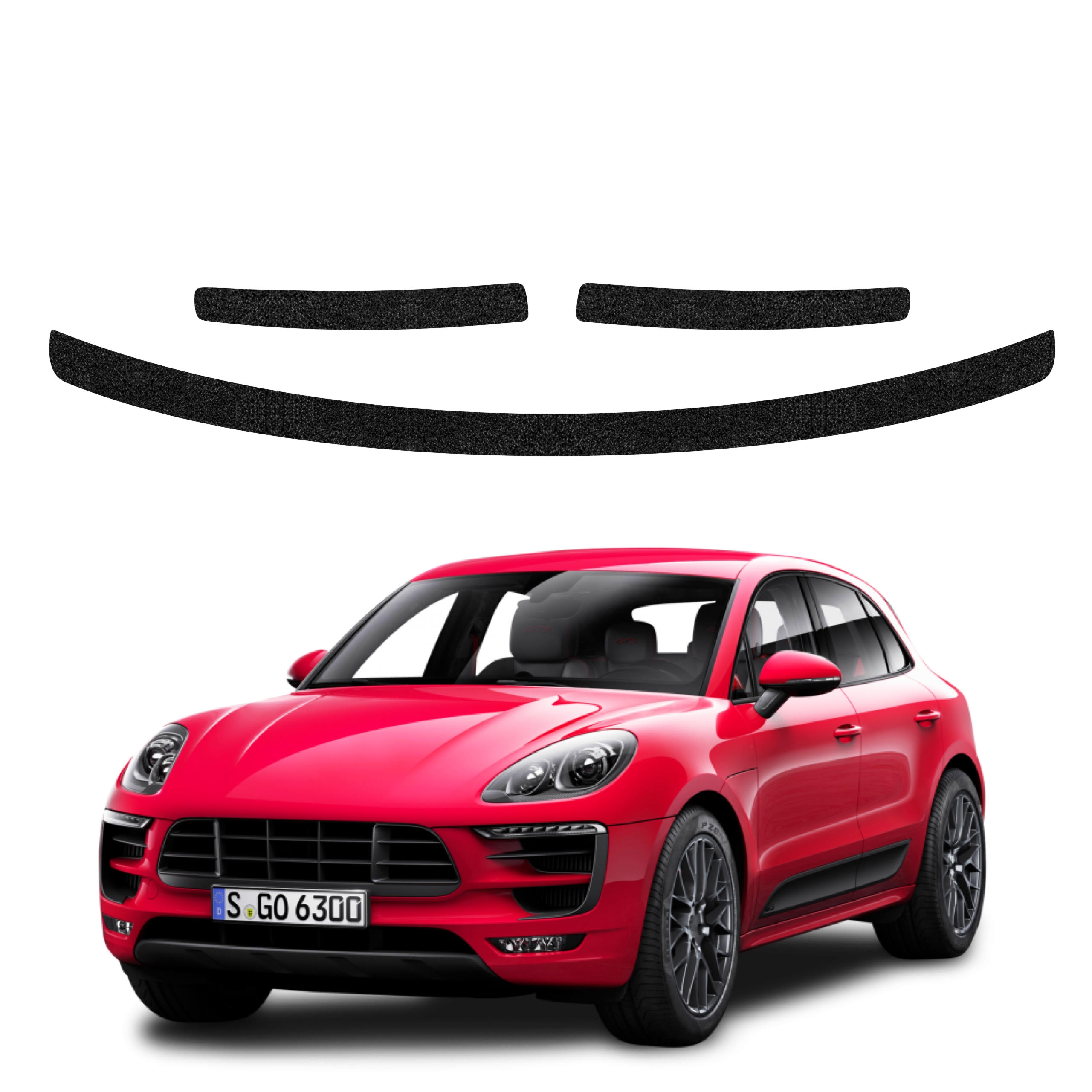 3w1 Czarna powłoka techniczna Grizz Protector na próg bagażnika Porsche Macan GTS (2021-2024)