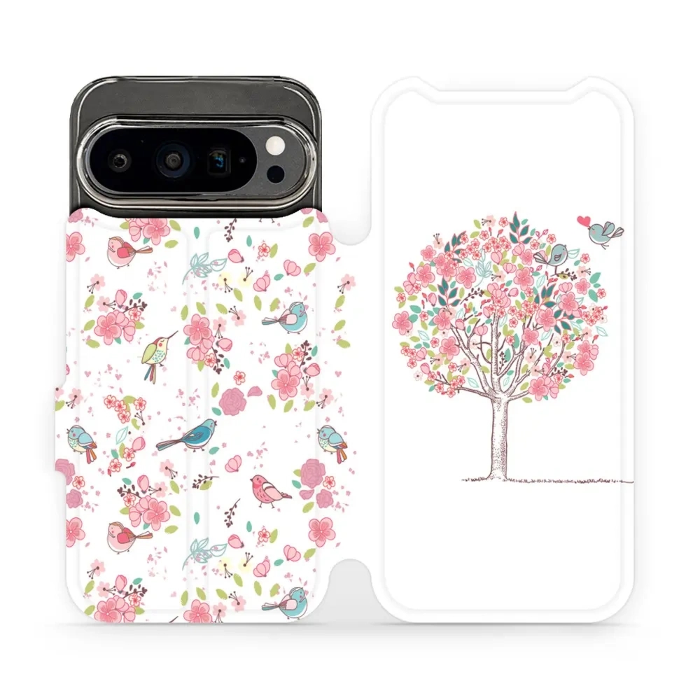 Etui z klapką do Google Pixel 9 Pro, Mobiwear Book, różowy gaj