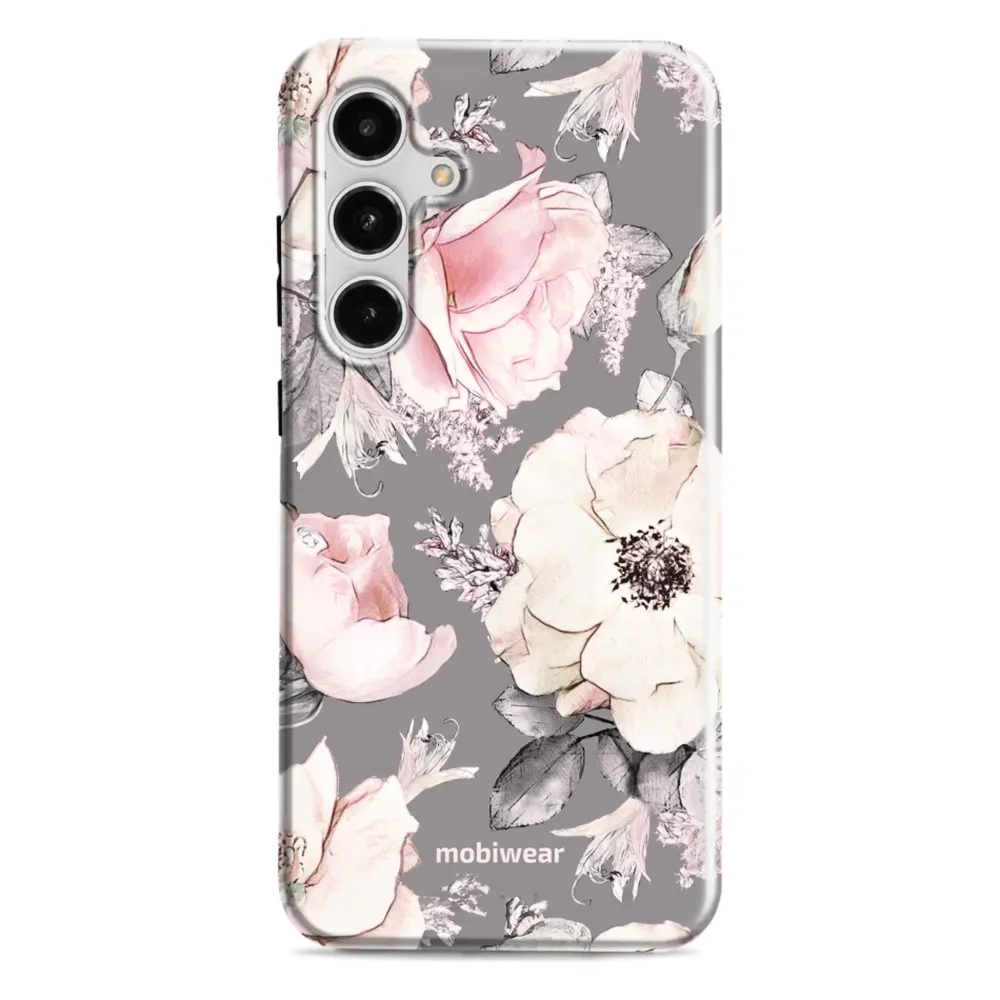 Etui ochronne do Galaxy S24 FE, Mobiwear Elite Pro, różowo-kwieciste