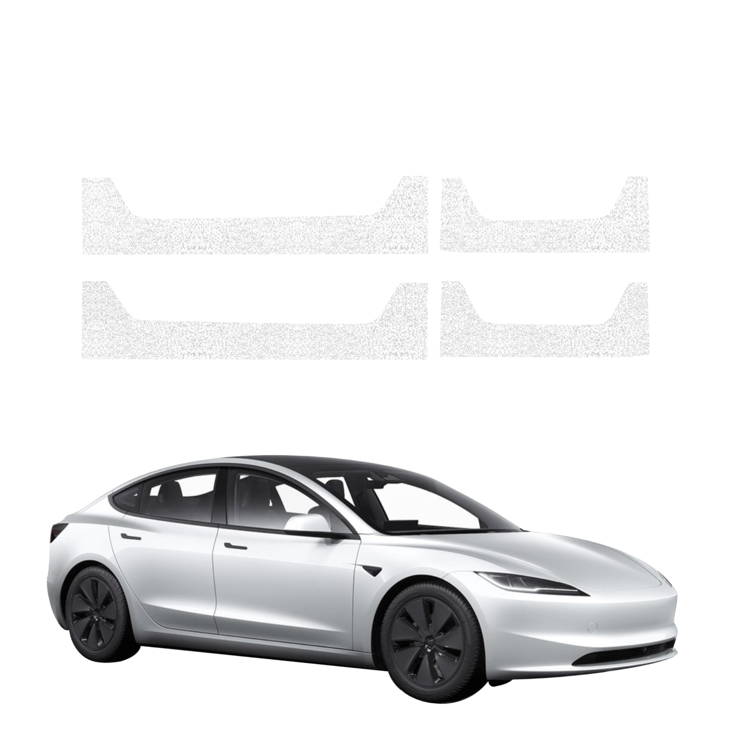 4w1 Biała powłoka techniczna Grizz Protector na progi Tesla Model 3 (2021-2025)