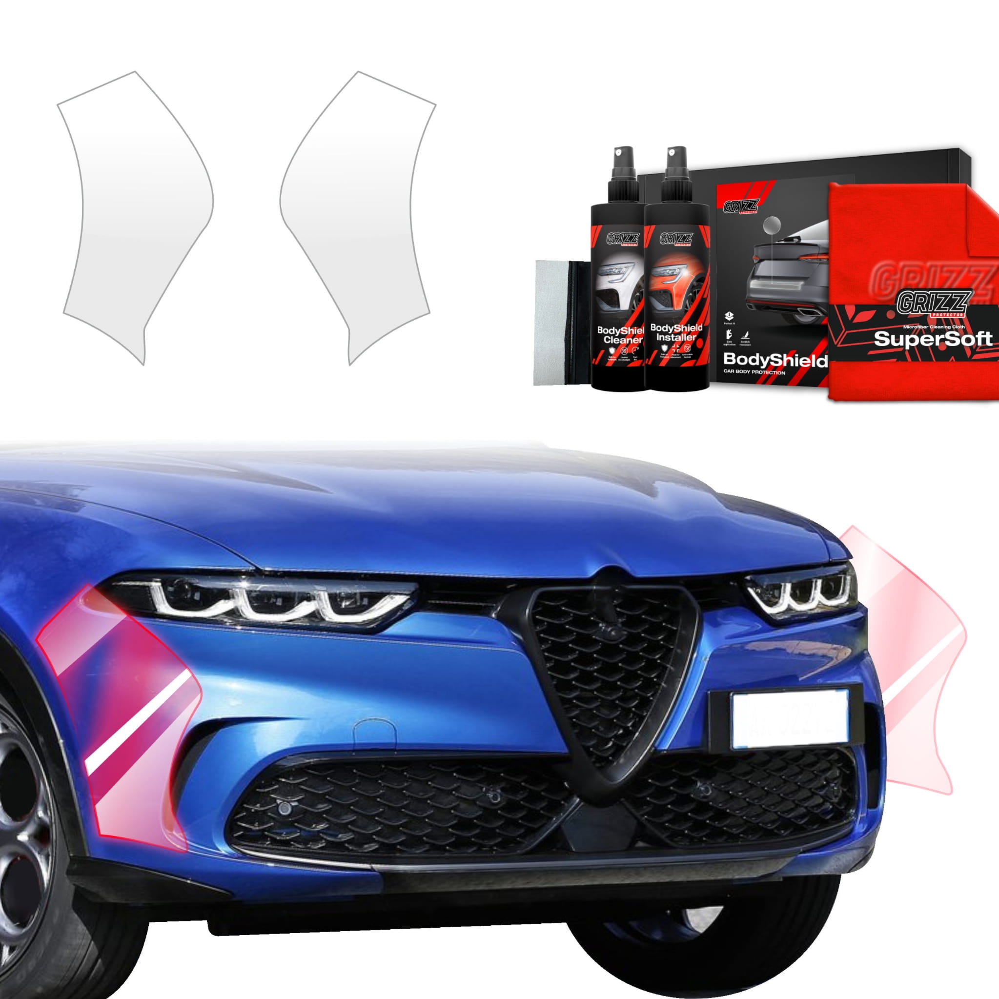 2w1 Folia ochronna Grizz Protector na zderzak do Alfa Romeo Tonale (2022-2026)
