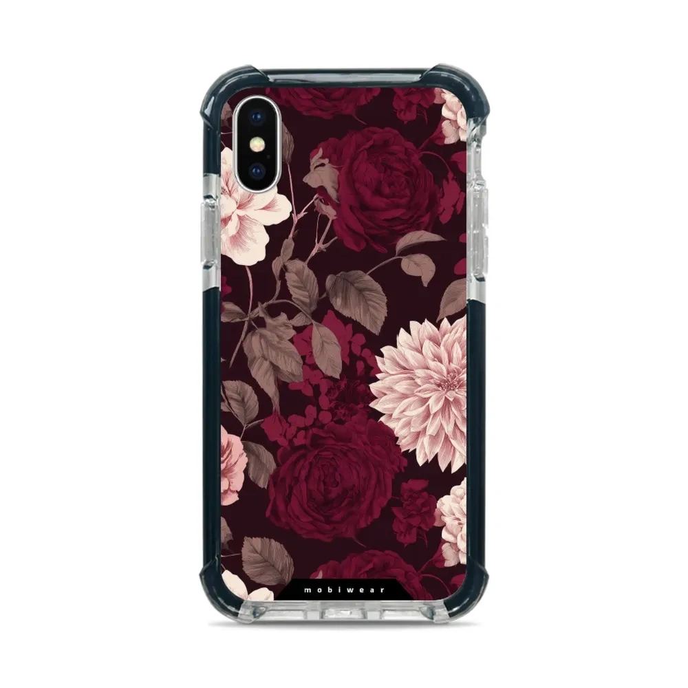 Etui ochronne do iPhone X do MagSafe, Mobiwear Elite Bumper, wino i dalie