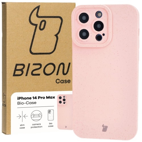 Image of Ekologiczne etui Bizon Bio-Case do iPhone 14 Pro Max, różowe