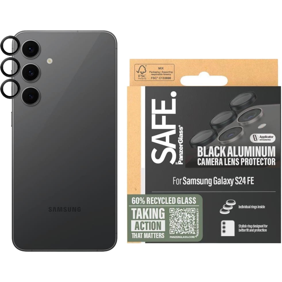 Szkło hartowane na aparat Safe by PanzerGlass Camera Lens Protector  do Samsung Galaxy S24 FE, czarne