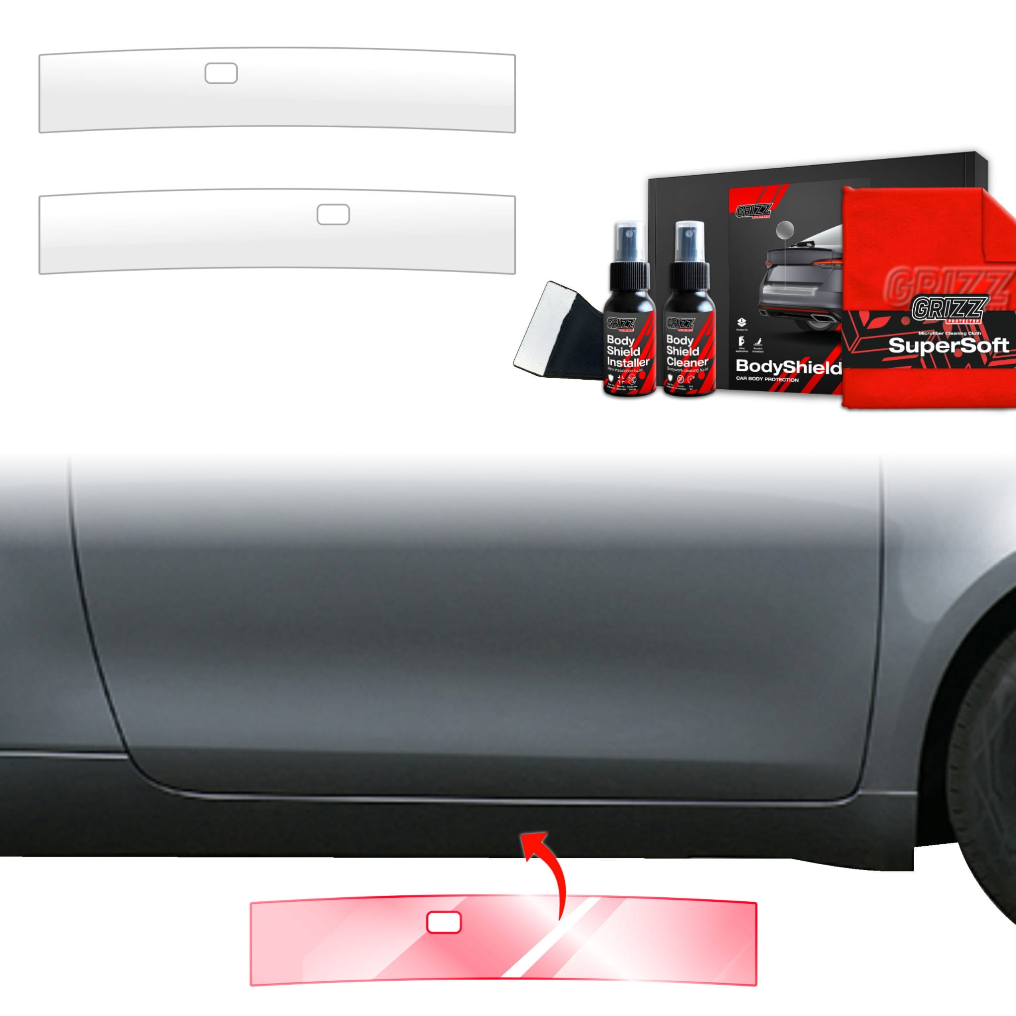 4w1 Folia ochronna Grizz Protector na progi do Fiat 500 (2016-2026)