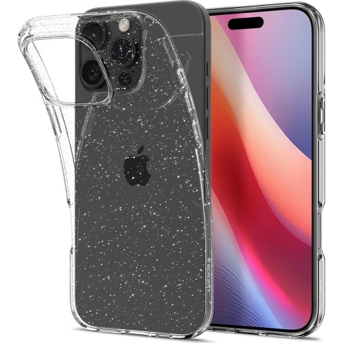 Image of Etui Spigen Liquid Crystal Glitter do iPhone 16 Pro, przezroczyste z brokatem