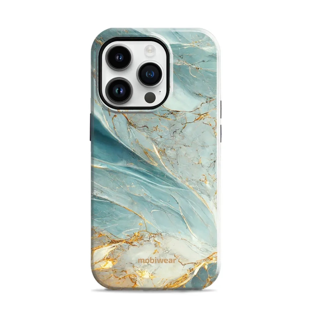 Etui ochronne do iPhone 14 Pro, Mobiwear Elite Pro, żyła lazuru