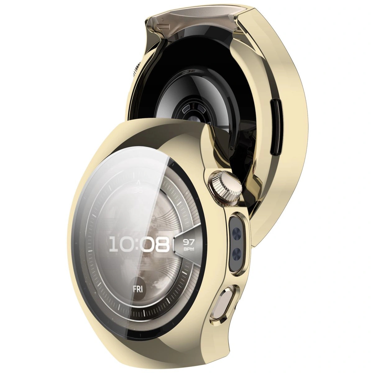 Etui z osłoną ekranu Bizon Case Watch Felipe do Huawei Watch 5 46mm, złote