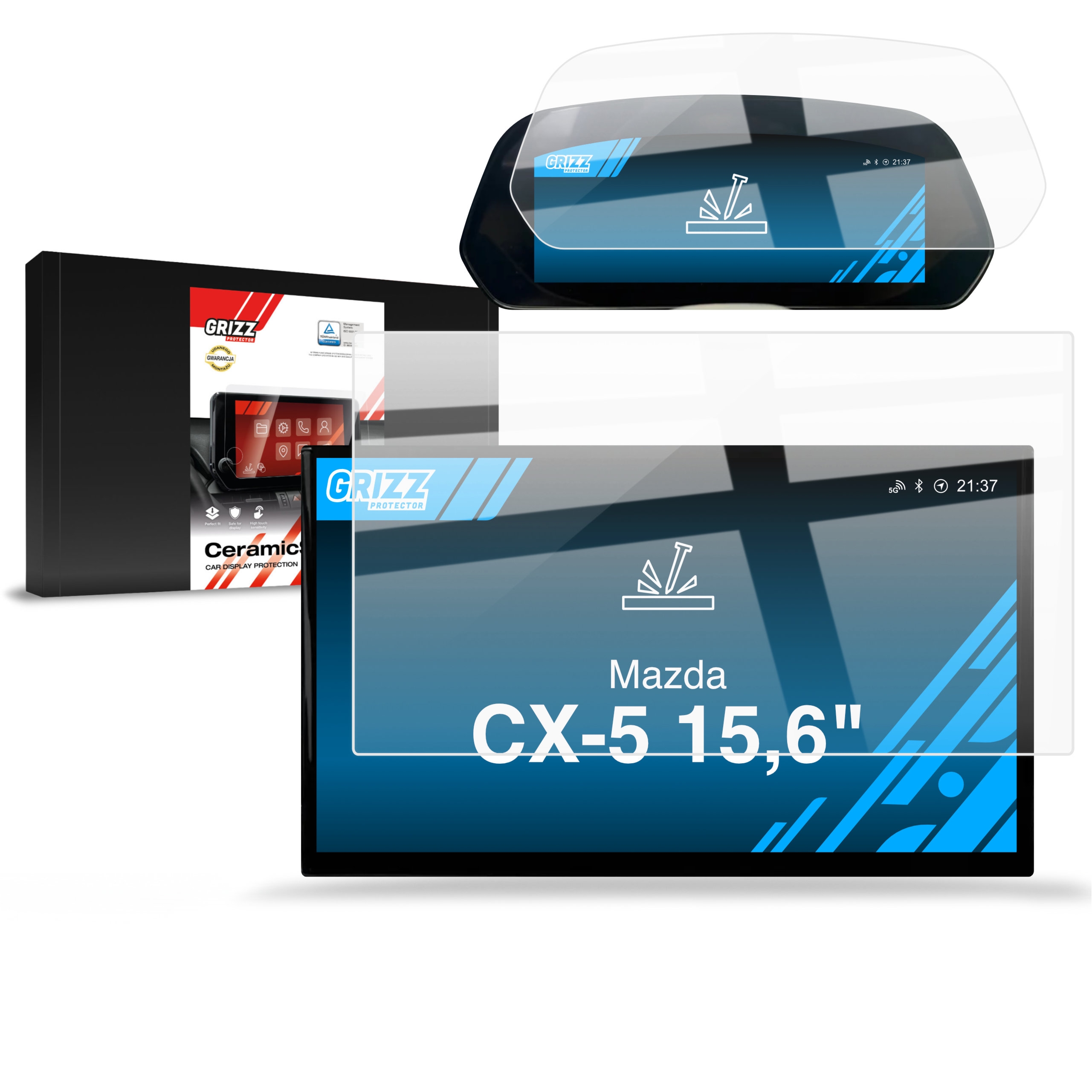 2w1 Folia ceramiczna Grizz Protector do Mazda CX-5 15,6″ (2026)