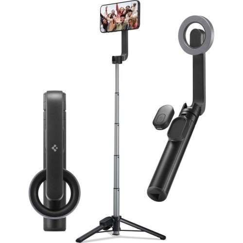 Image of Uchwyt, kijek, statyw Spigen S570W MagSafe Bluetooth Selfie Stick Tripod, czarny
