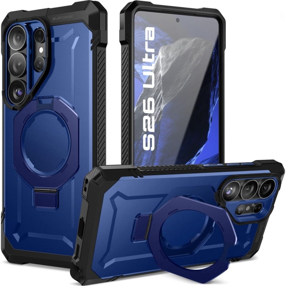 Etui pancerne Supcase UB Grip MagSafe do Galaxy S26 Ultra, niebiesko-czarne