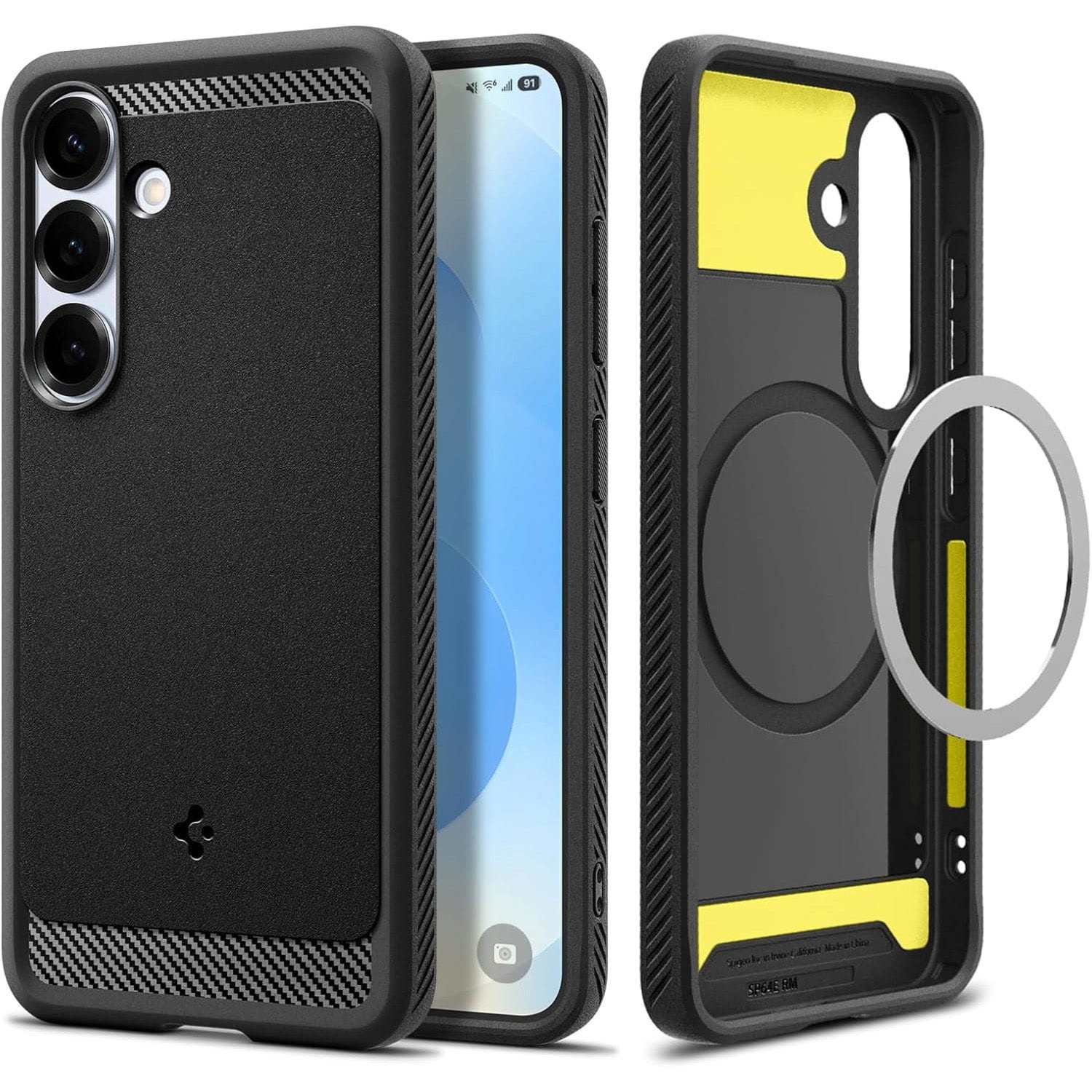 OUTLET: Etui Spigen Rugged Armor Mag do MagSafe do Galaxy S25 Plus, czarne