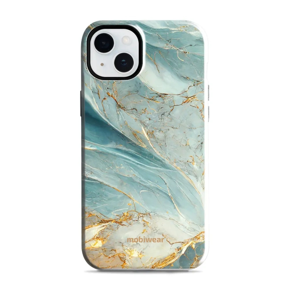 Etui ochronne do iPhone 15 Plus, Mobiwear Elite Pro, żyła lazuru