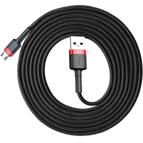 Image of Kabel Baseus Cafule 1,5A USB-A do Micro USB 2m, czarno-czerwony