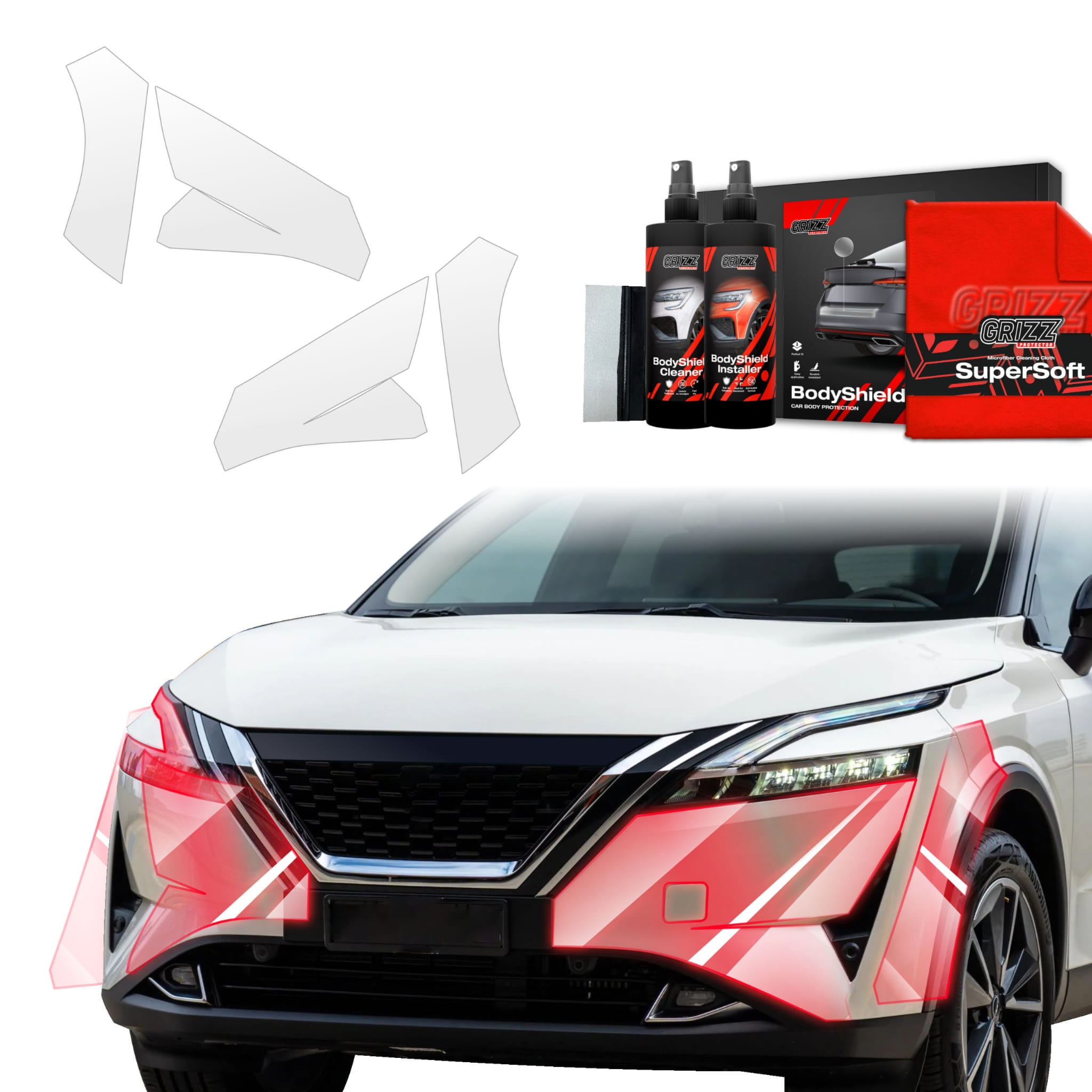 4w1 Folia ochronna na zderzak Grizz Protector do Nissan Qashqai 3 (2021-2024)