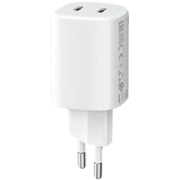 Ładowarka sieciowa GaN 2x USB-C PD, 45W, Xiaomi Nano Turbo Travel Charger, biała
