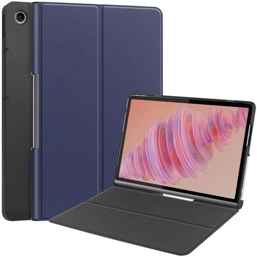 Image of Etui z klapką Bizon Case Tab Croc do Lenovo Tab Plus 11.5" 2024, granatowe