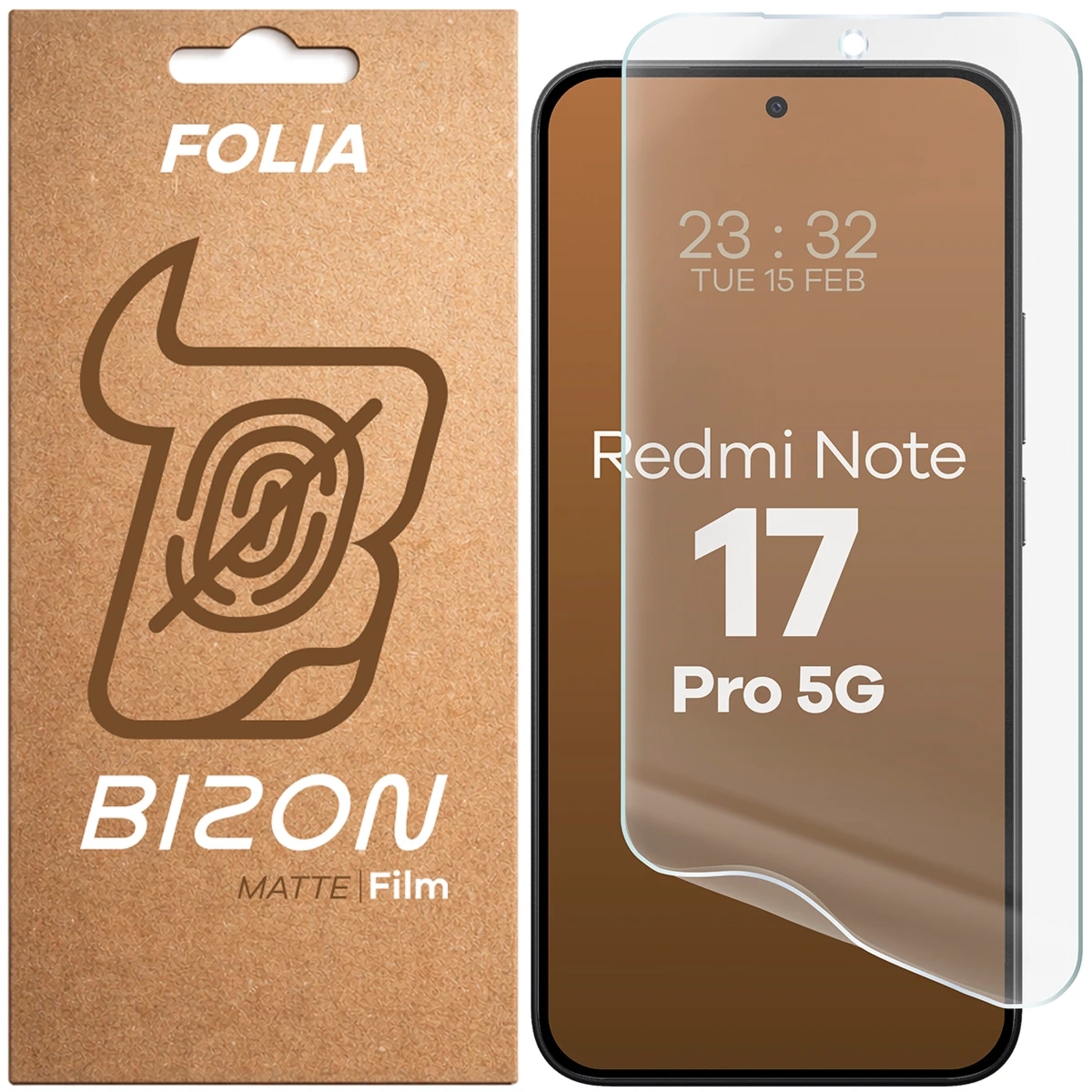 Folia matowa Bizon Film Matte do Xiaomi Redmi Note 17 Pro 5G, 1 sztuka