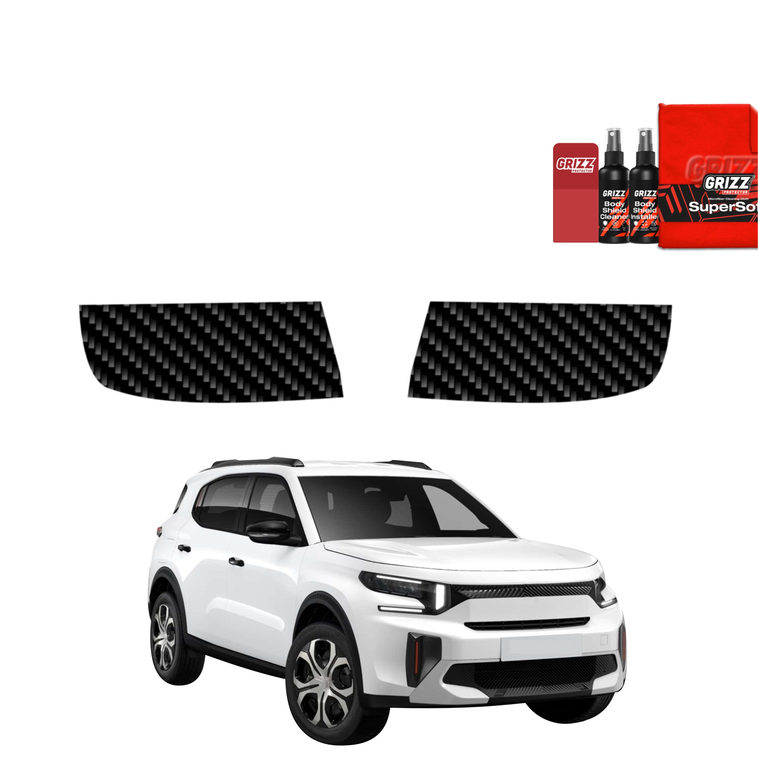 2w1 Karbonowa folia ochronna Grizz Protector na próg bagażnika Citroen C3 Aircross (2025-2026)