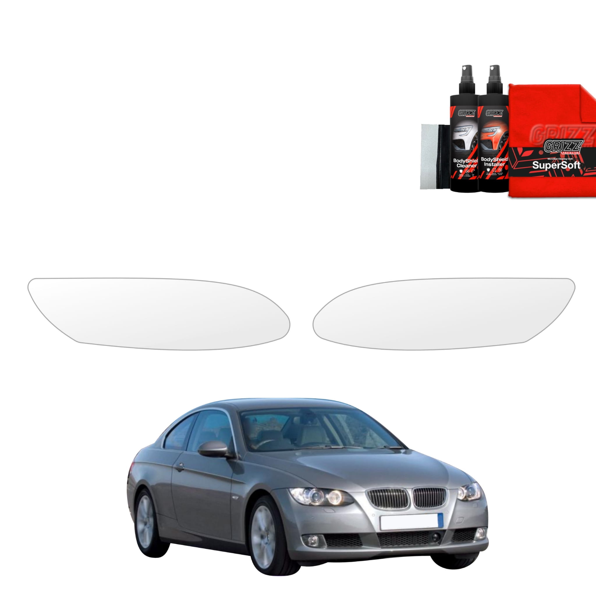 2w1 Folia ochronna na lampy Grizz Protector do BMW 3 E92 Coupe Pre-LCI (2006-2010)