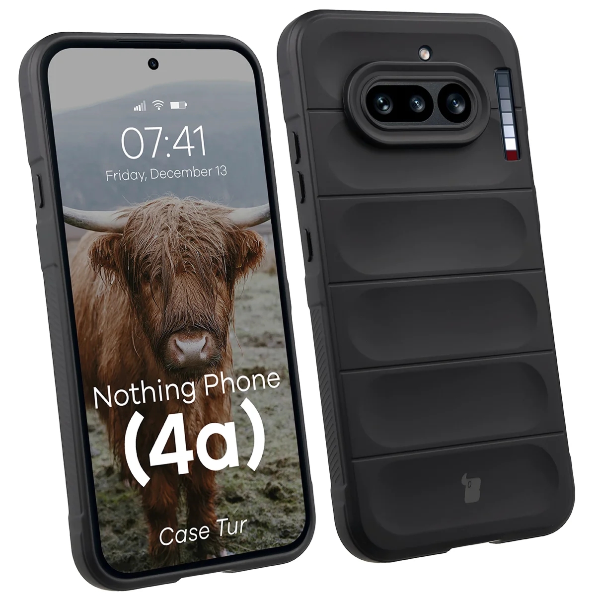 Pancerne etui Bizon Case Tur do Nothing Phone (4a), czarne