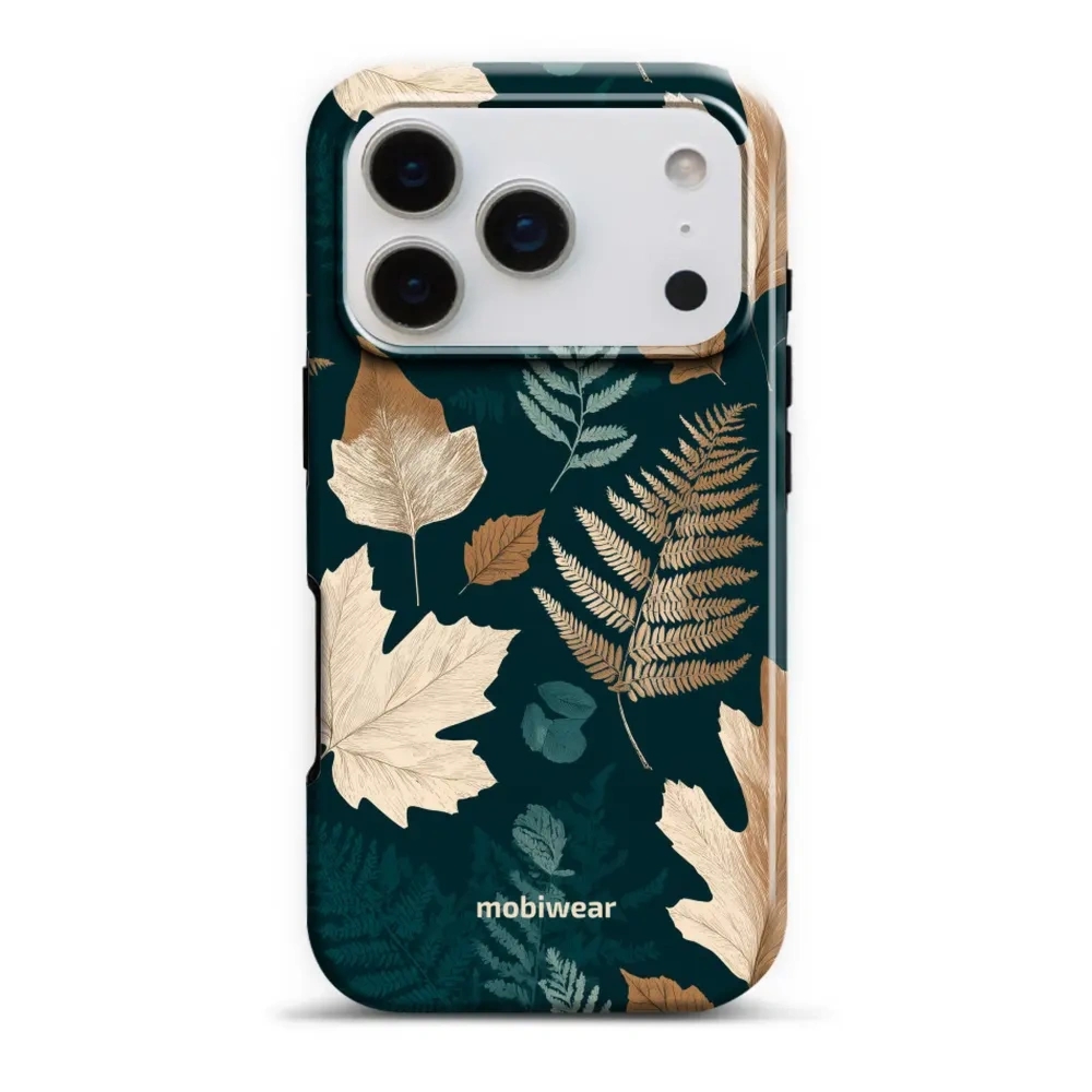 Etui ochronne do iPhone 17 Pro, Mobiwear Elite Pro MagSafe, zielnik z liści i paproci