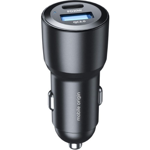 Image of Ładowarka samochodowa Mobile Origin Car Charger 60W, USB-C, USB-A, czarna