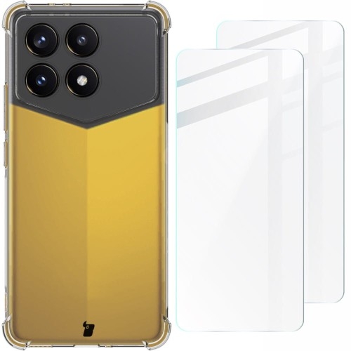 Image of Etui + 2x szkło hartowane Bizon Case Clear Pack do Xiaomi Poco F6 Pro