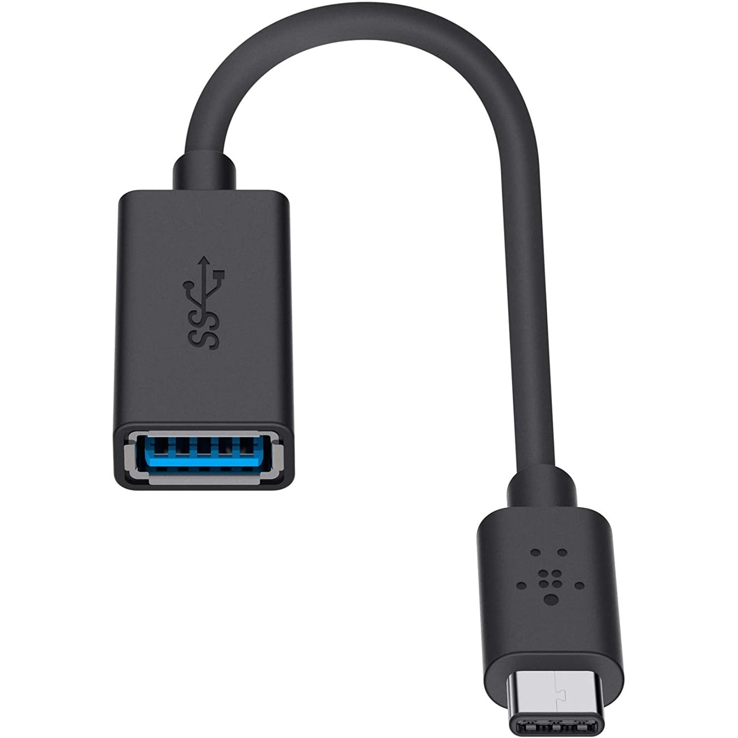 Image of OUTLET: Kabel Adapter Belkin Connect USB-C (M) do USB-A (F) 13cm, czarny