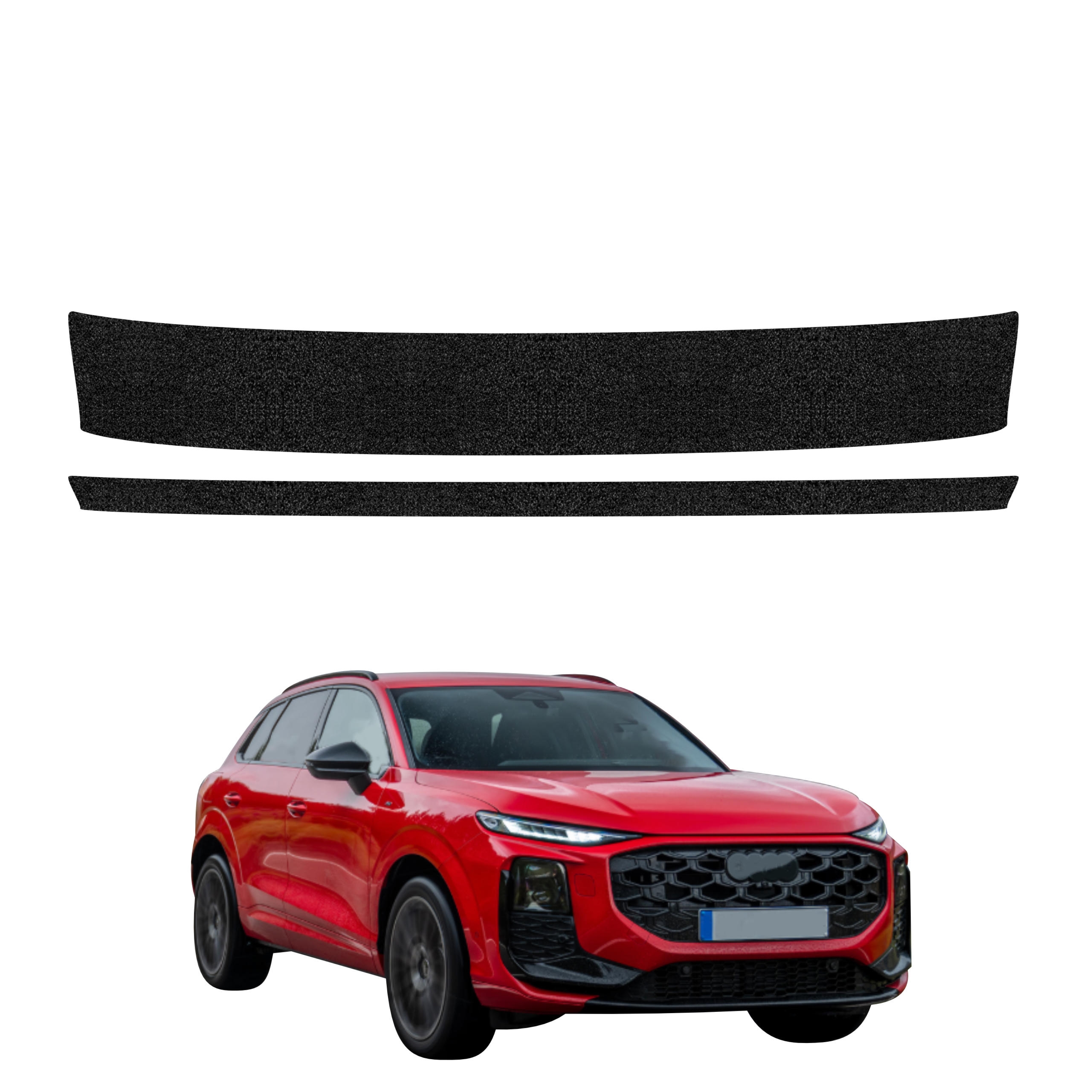2w1 Czarna powłoka techniczna Grizz Protector na próg bagażnika Audi Q3 (2025-2026)