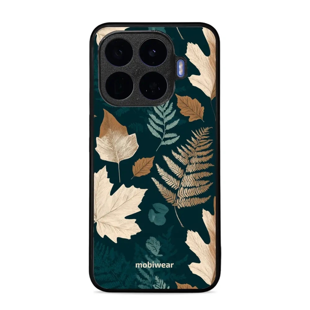 Etui ochronne do Xiaomi 17T, Mobiwear Glossy Case, zielnik z liści i paproci