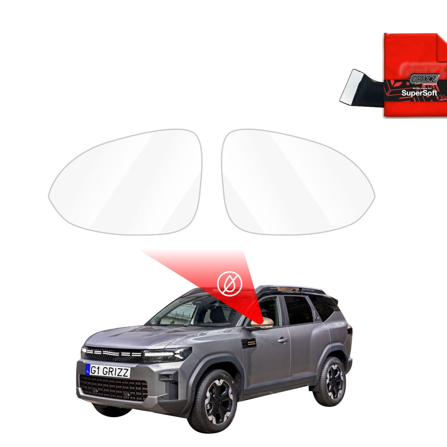 Folia przeciwdeszczowa Grizz Protector na lusterka do Dacia Bigster (2025-2026)