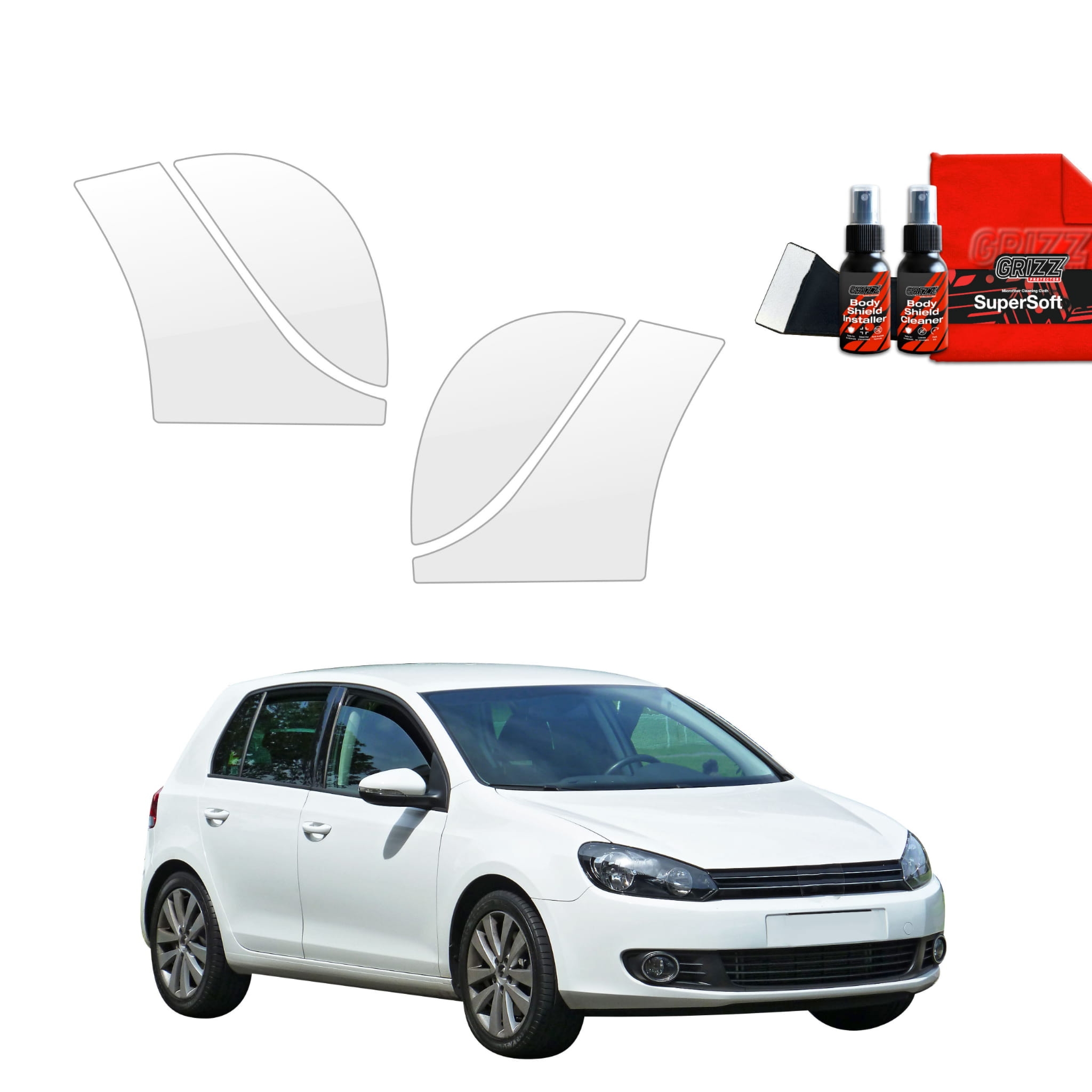 4w1 Folia ochronna na nadkola Grizz Protector do Volkswagen Golf 6 Hatchback 5D (2008-2013)