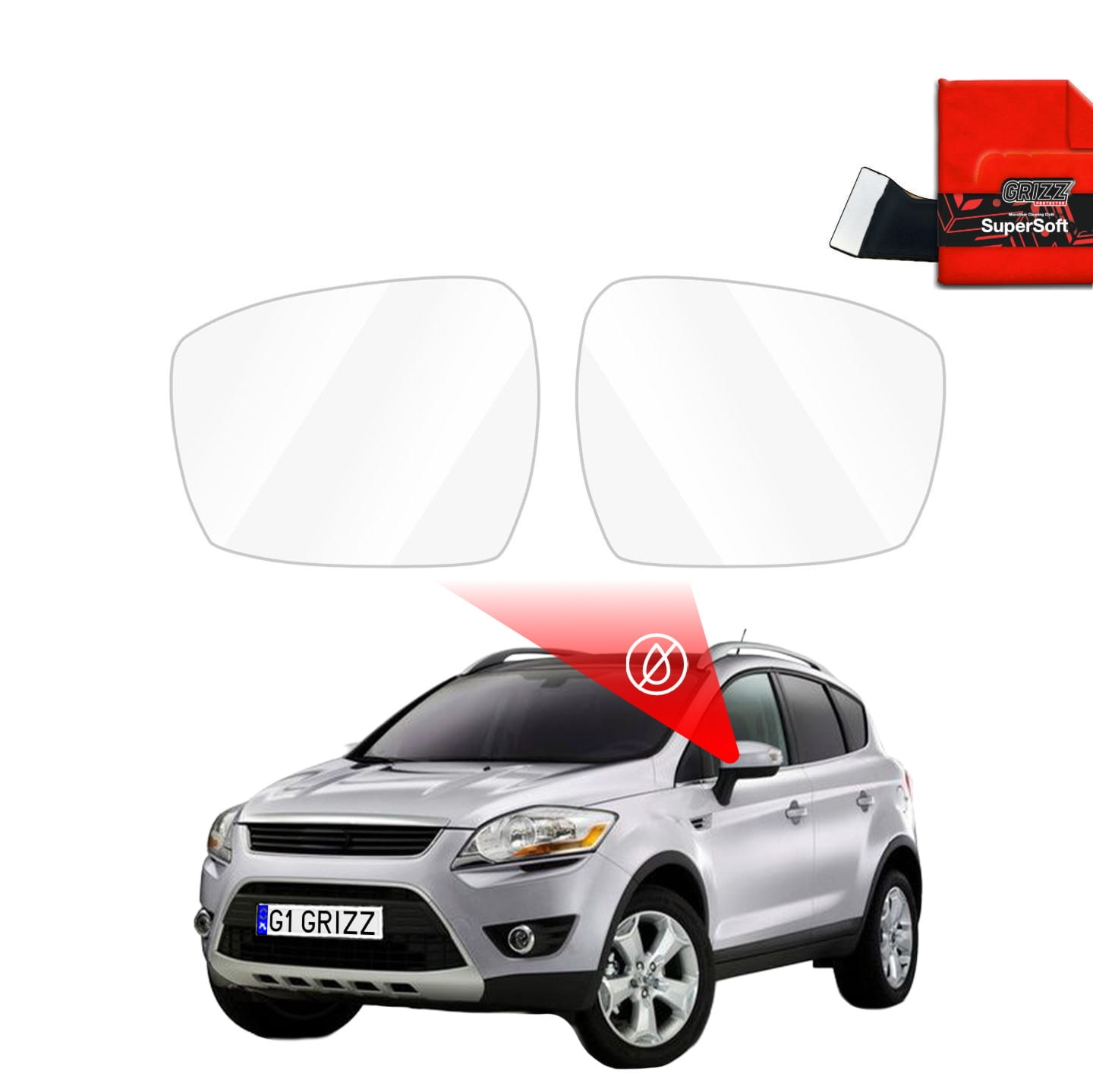 Folia przeciwdeszczowa Grizz Protector na lusterka do Ford Kuga (2008-2012)
