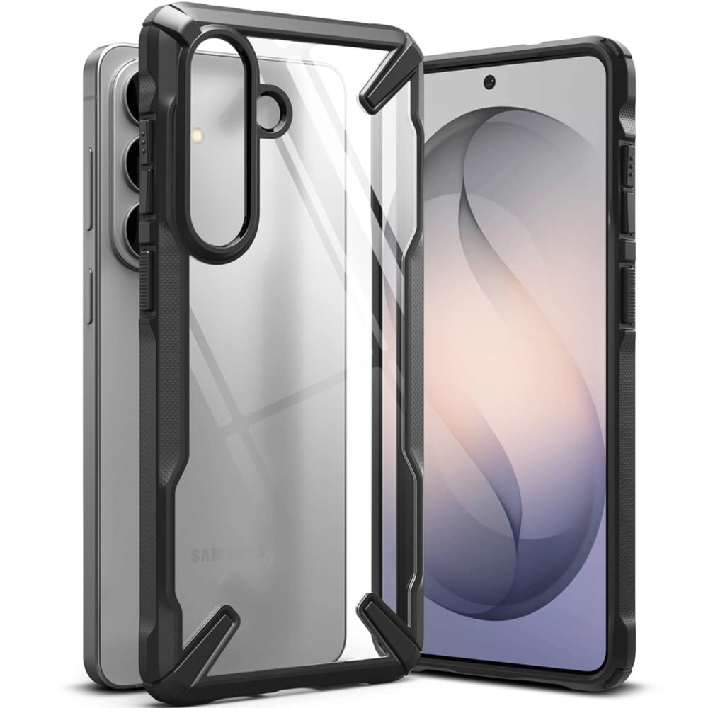 Etui Ringke Fusion X do Galaxy S26, przezroczyste z czarną ramką