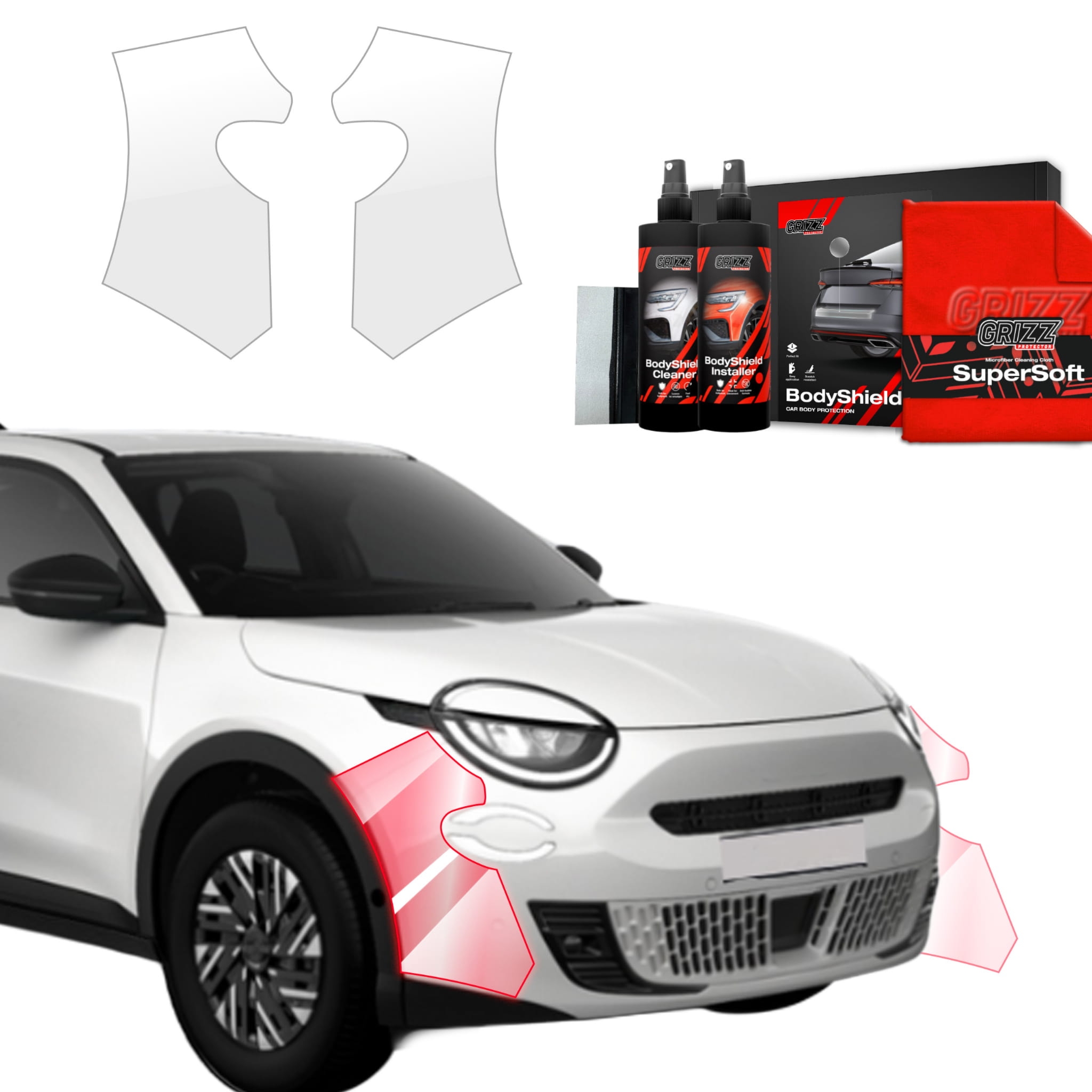 2w1 Folia ochronna Grizz Protector na zderzak do Fiat 600 (2023-2026)