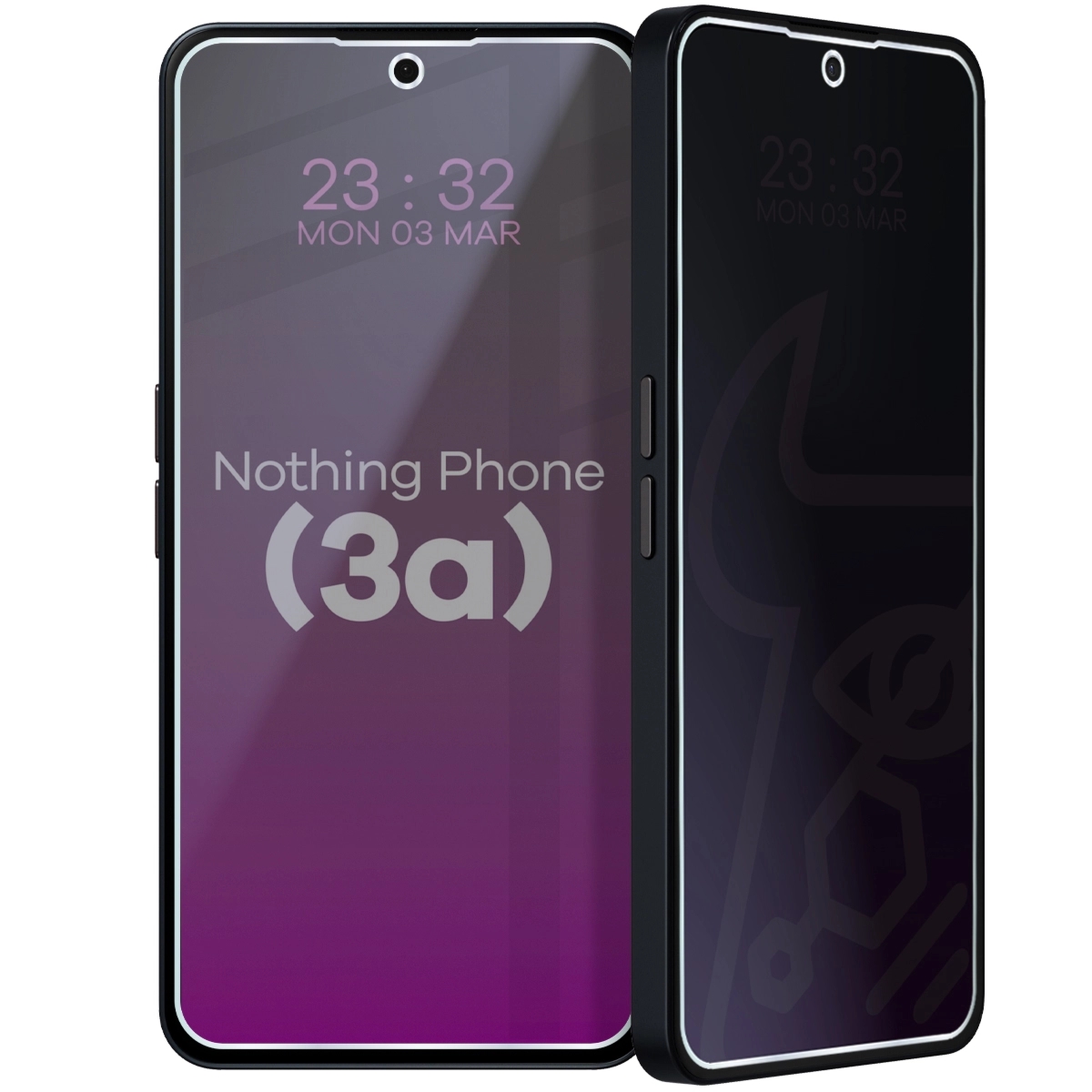 Prywatyzujące szkło hybrydowe Bizon Hybrid Shadow do Nothing Phone (3a), matowe