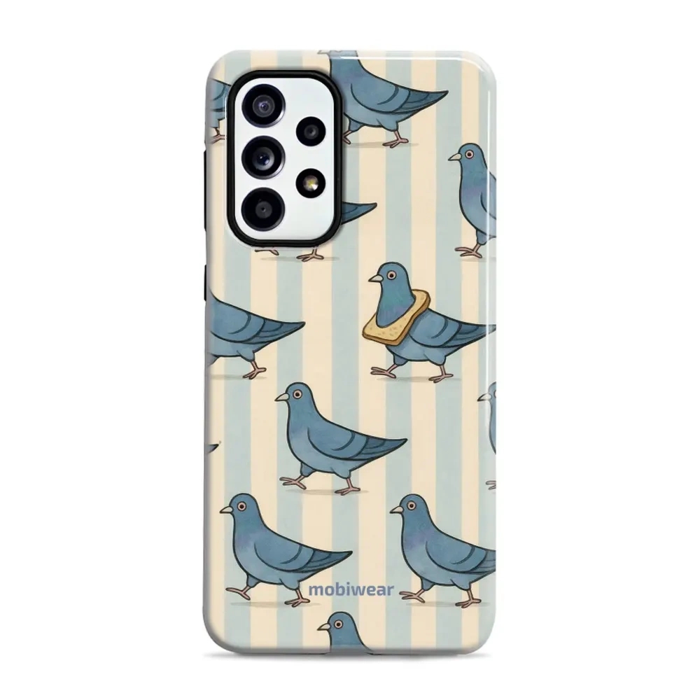 Etui ochronne do Galaxy A52, Mobiwear Elite Pro, błękitne gołębie