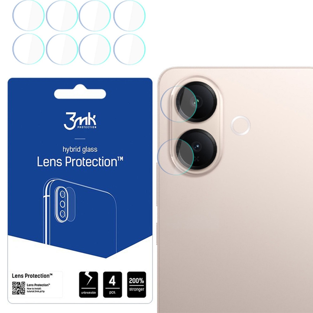 Osłona na aparat 3mk Lens Protection do Vivo V70 Lite 5G, 4 zestawy