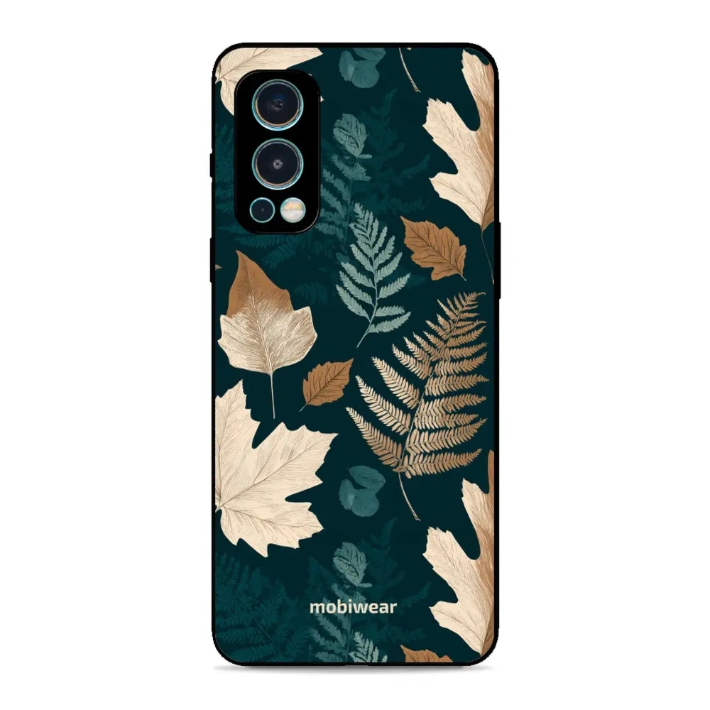 Etui ochronne do OnePlus Nord 2 5G, Mobiwear Glossy Case, zielnik z liści i paproci