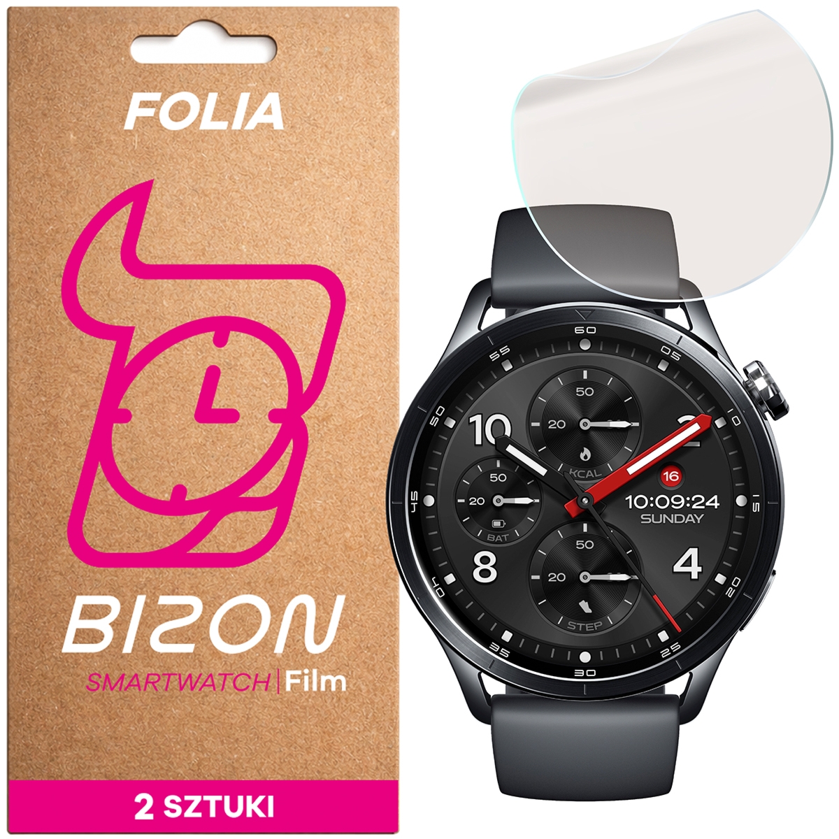 Folia matowa Bizon Watch Film Matte Duo do Xiaomi Watch S5, 2 sztuki