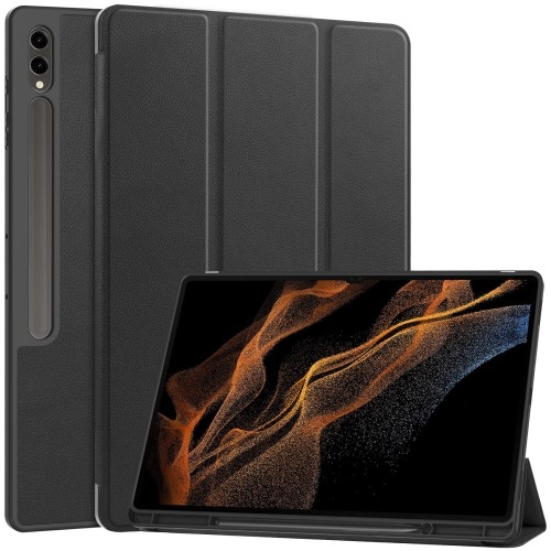 Image of Etui Bizon Case Tab Lizard do Galaxy Tab S10 Ultra / S9 Ultra, czarne