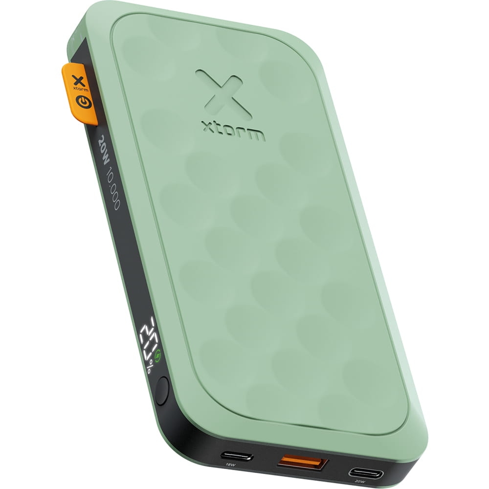 Powerbank XTORM Fuel 10 000 mAh, 22.5W, 2x USB-C / 1x USB-A, zielony
