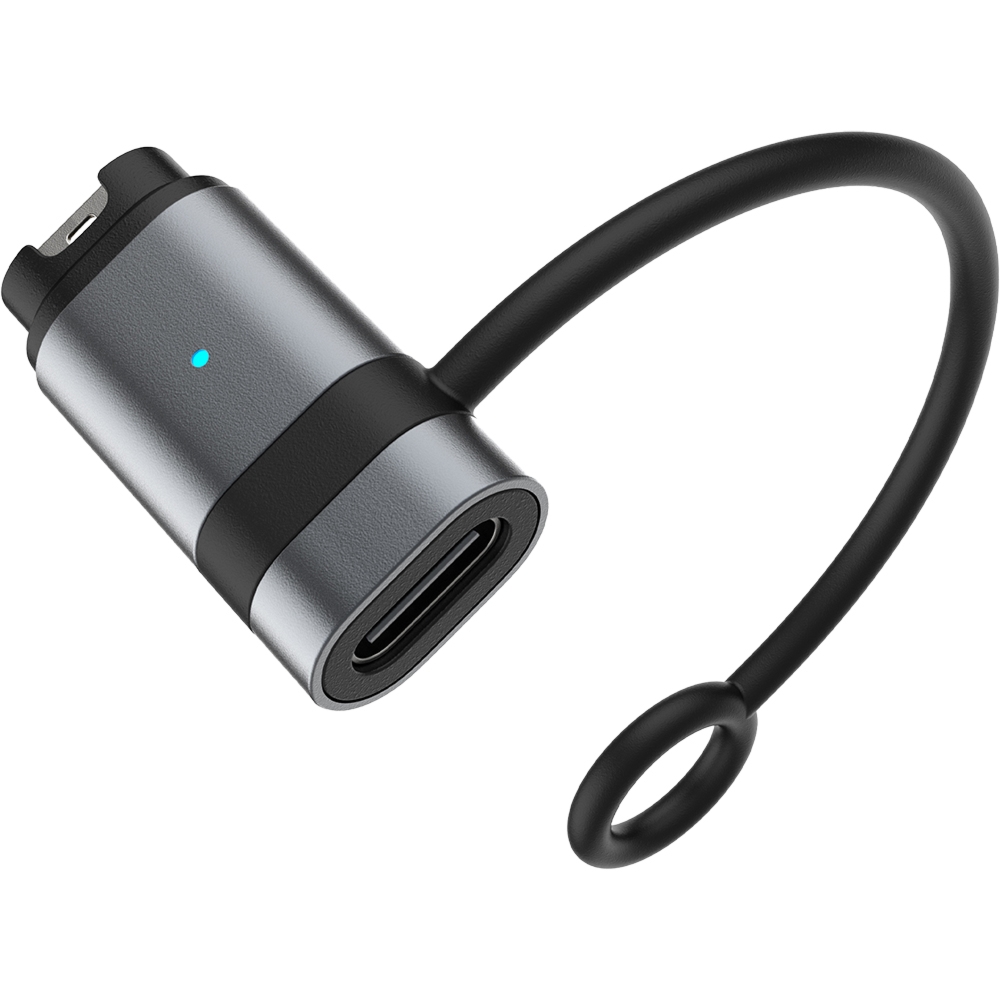 Adapter, przejściówka Fixed Link, USB-C do Garmin (4 piny), czarna