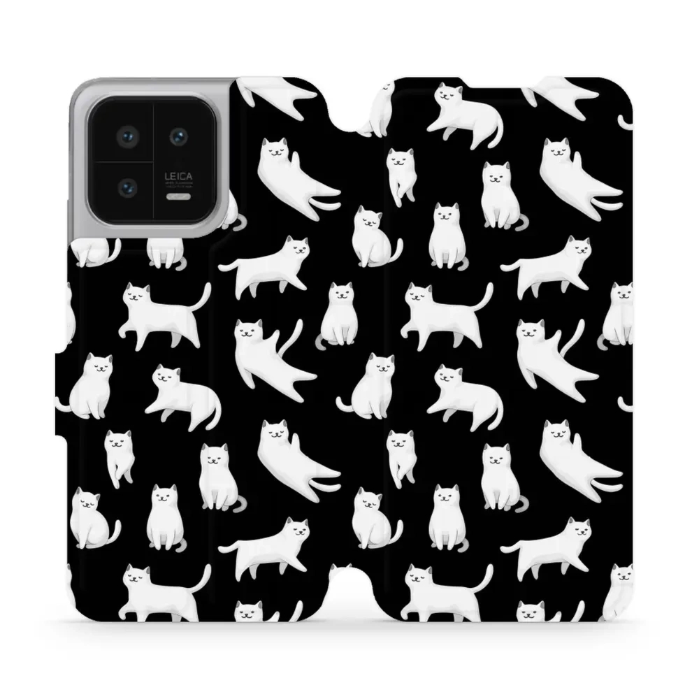 Etui z klapką do Xiaomi 13, Mobiwear Book, kotki luna