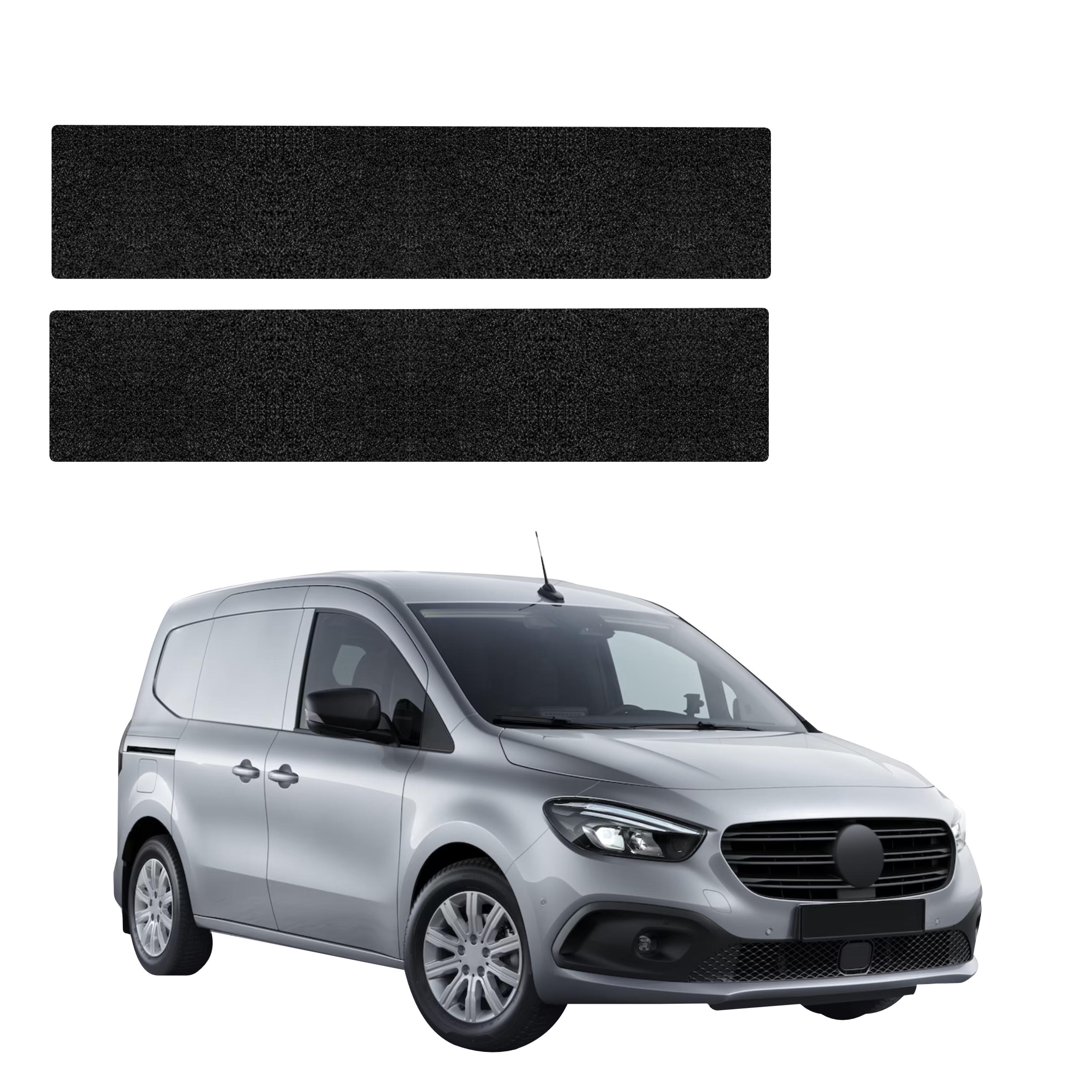 2w1 Czarna powłoka techniczna Grizz Protector na przednie progi Mercedes-Benz Citan (2021-2026)